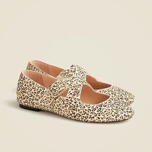 J.Crew Logan crisscross Mary Jane ballet flats in calf hair Size 8 NWT